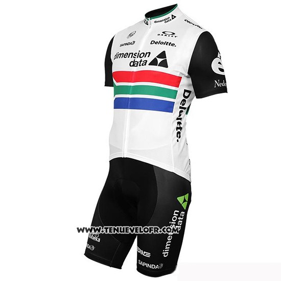 2019 Maillot Ciclismo Dimension Data Champion Afrique Du Sud Manches Courtes et Cuissard